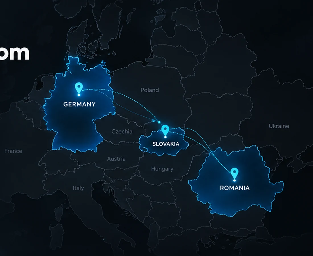 QLR Präsenz in Deutschland, der Slowakei und Rumänien